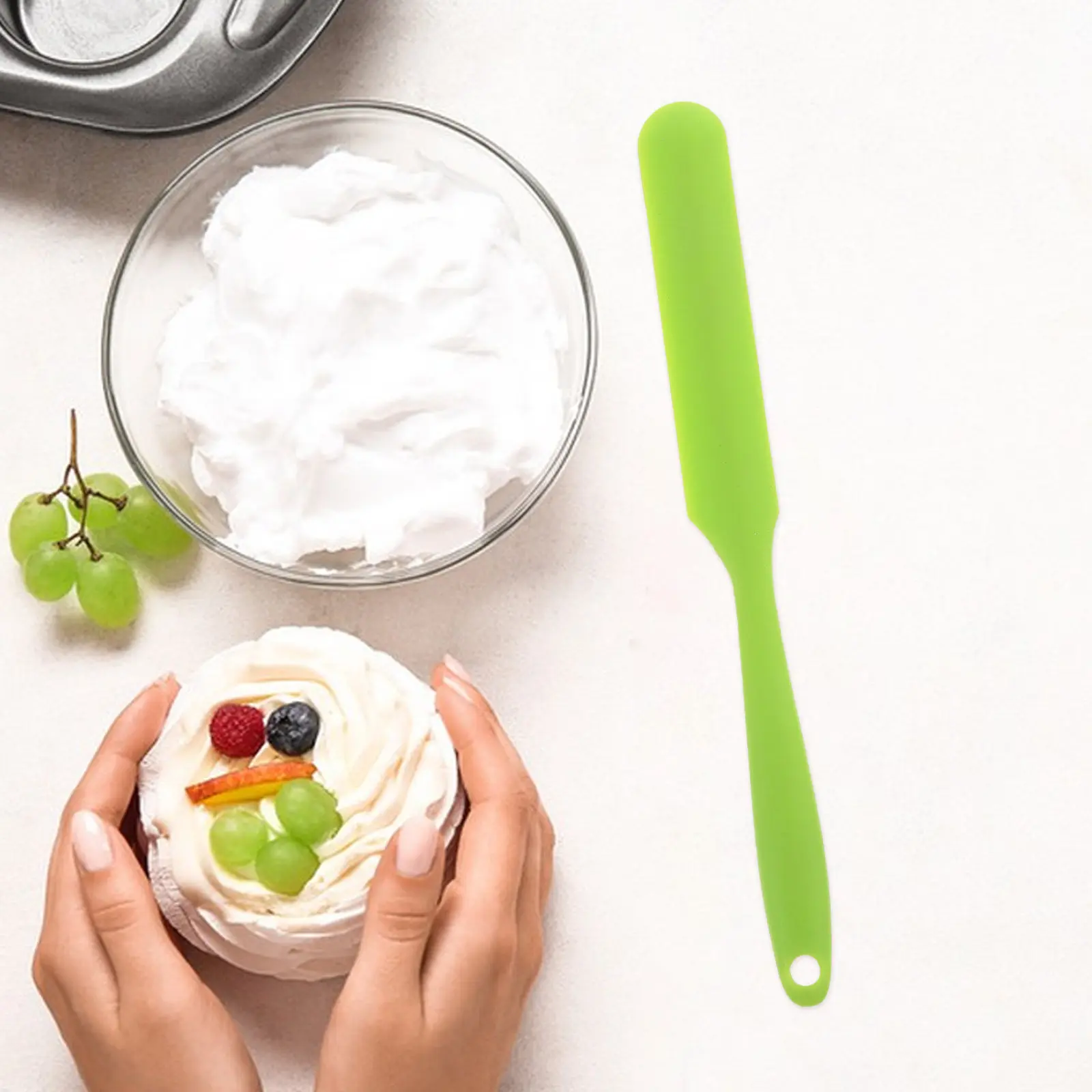 Silicone Scraper Tool Dishwasher Safe Baking Spatula for Cake Frosting Butter Jam Cheese Spreading Jar Scraping Household