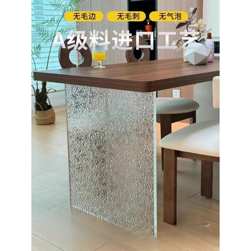 

Stone pattern acrylic table leg bracket black gradual change foot dining table rock plate corner special-shaped supp