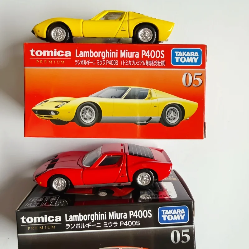 Модель автомобиля Takara Tomy Tomica Tp05 Lamborghini Miura P400s из серии литых под давлением моделей, коллекционная, снятая с производства, подарок на день рождения, игрушка для хобби.