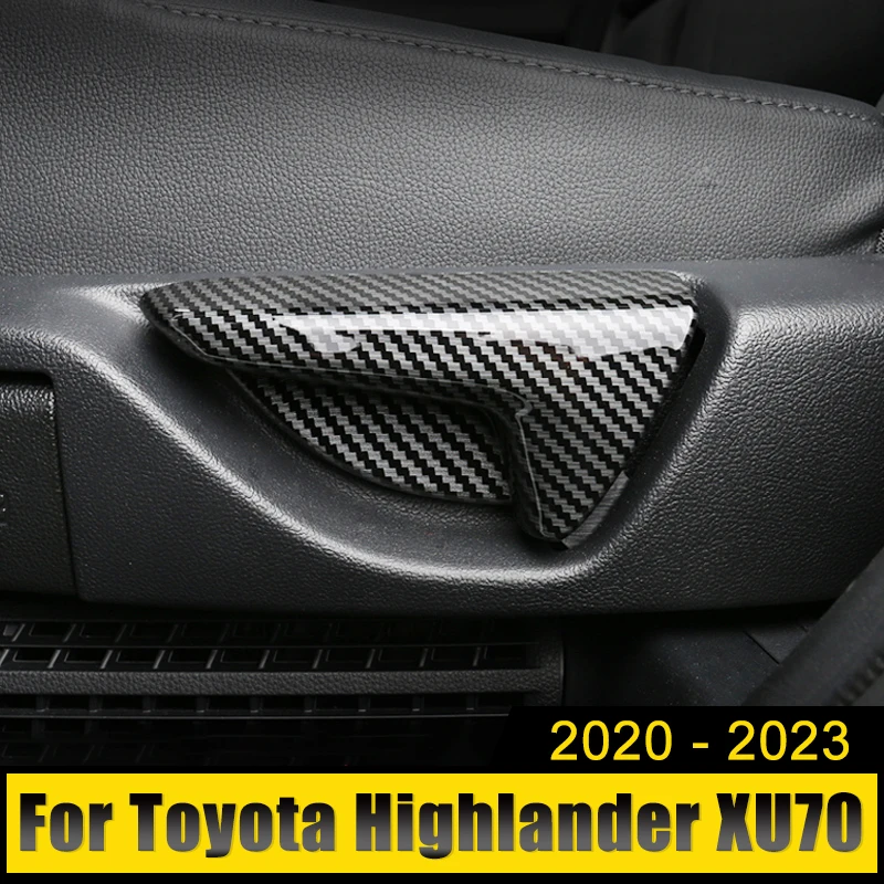 

Car Accessories For Toyota Highlander Kluger XU70 2020 2021 2022 2023 ABS Back Row Seat Lay Down Handle Cover Trims Stickers