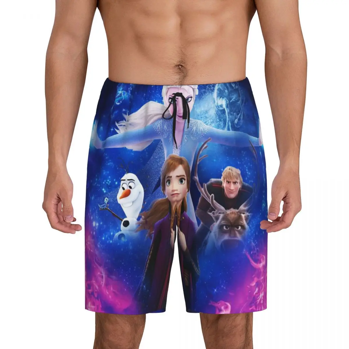 

Custom Print Men Animation Cartoon TV Movie Frozen Pajama Bottoms Sleepwear Pjs Sleep Shorts with Pockets