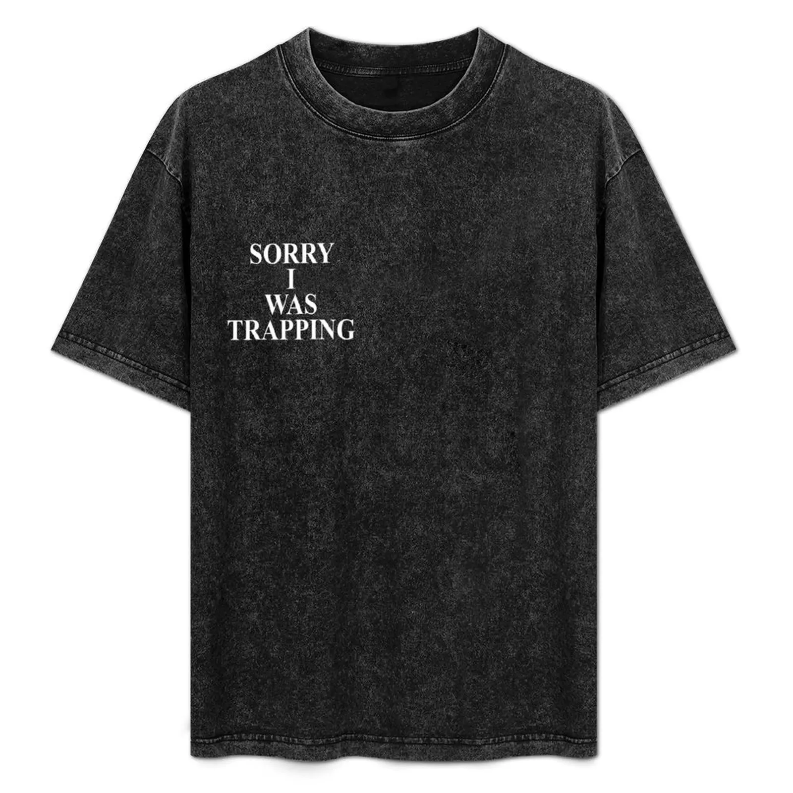 

SORRY I WAS TRAPPING T-Shirt Regular Fit Plain Tee Shirt