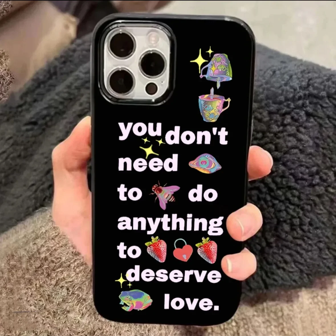 Ins Strawberry Letter Phone Case For iPhone 16 Pro Max 15 Pro 14 13 12 11 Pro X Xr Xs max Mini 7 8 Plus Lovely Y2K Phone Cases