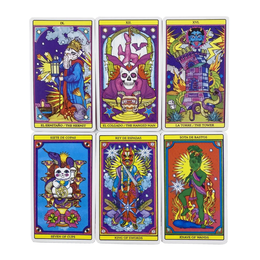 El Dios De Los Tres Tarot Cards A 78 Tiger Deck Oracle English Visions Divination Edition Borad Playing Games