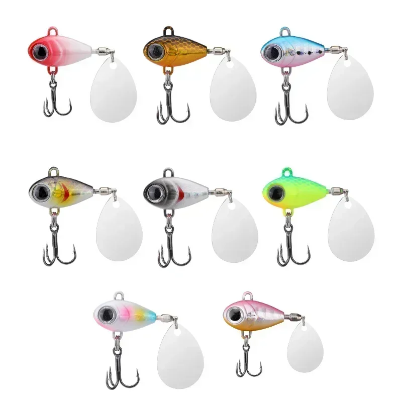 Sinking VIB Spinner Bait Metal Jig Rotating Tail Vibration Chatterbait Winter Ice Sea Fishing Bass Carp Spoon Wobbler Buzzbait