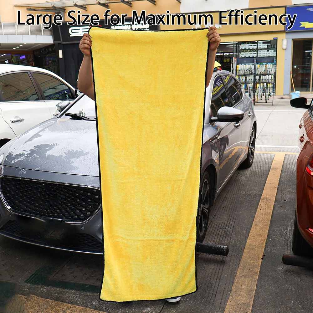 AUTOBRIGHT 160x60CM Microfiber Cleaning Towel Two tone Wash Towels Extra Soft for Car Cleaning Drying 600gsm Cloth Car Wash Tool