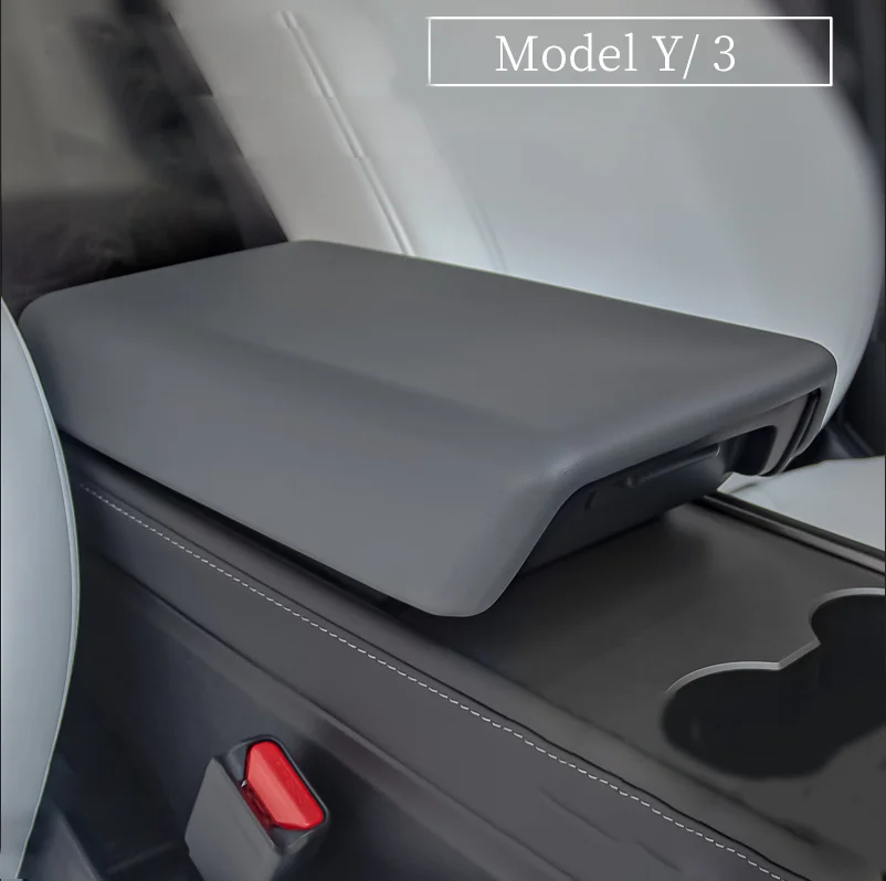 For Tesla Model Y Model 3 (highland) 2024 Central Console Armrest Cover TPE Wear-Resistant Decor Armrest Box Protector