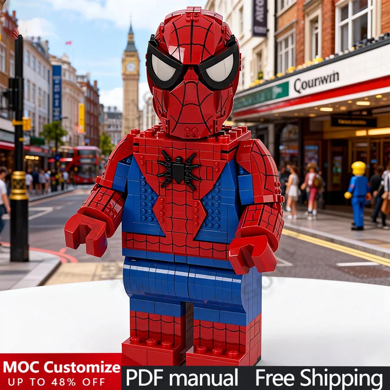 

1711 деталей, популярная серия игровых персонажей, мегафигурка MOC, модульный конструктор, простая модель из кирпичиков, игрушка для самостоятельной сборки, подарок