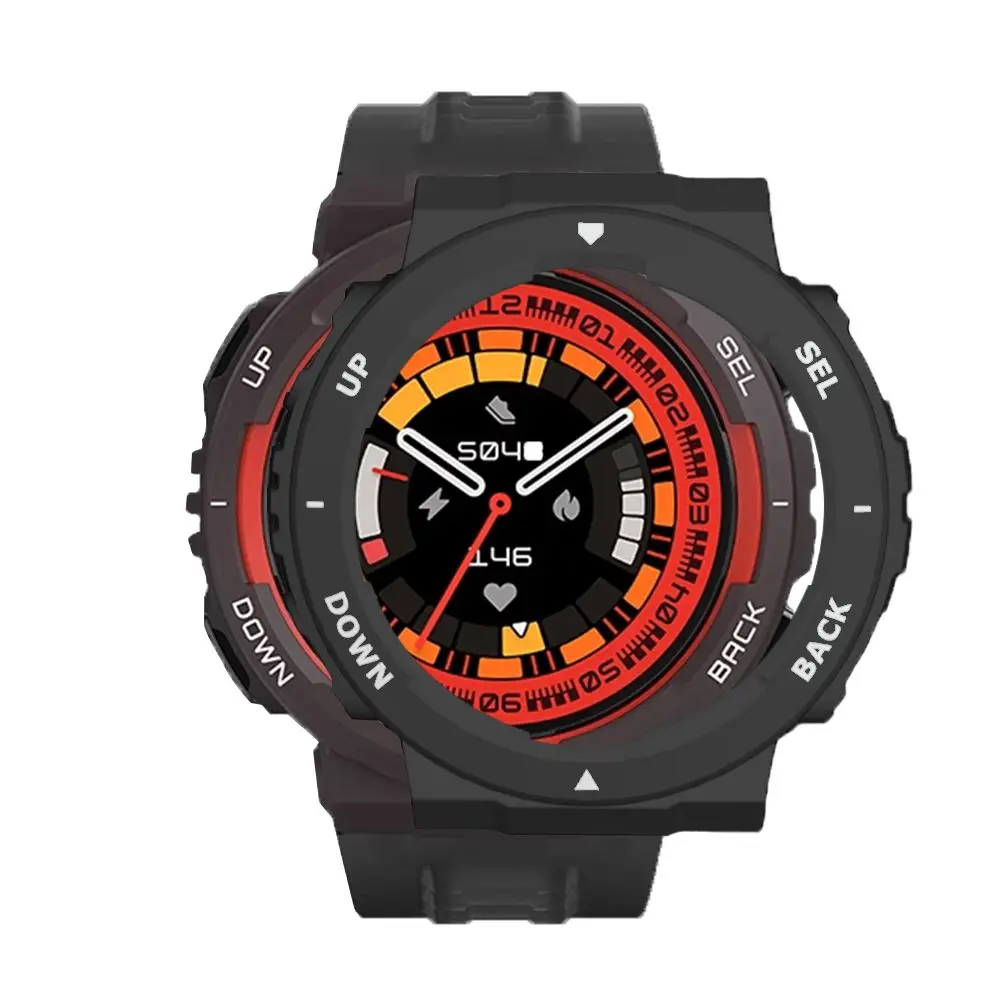 New PC Protective Case Anti-Scratch Frame Edge Shell Accessories Smart Watch Screen Protector for Amazfit Active Edge