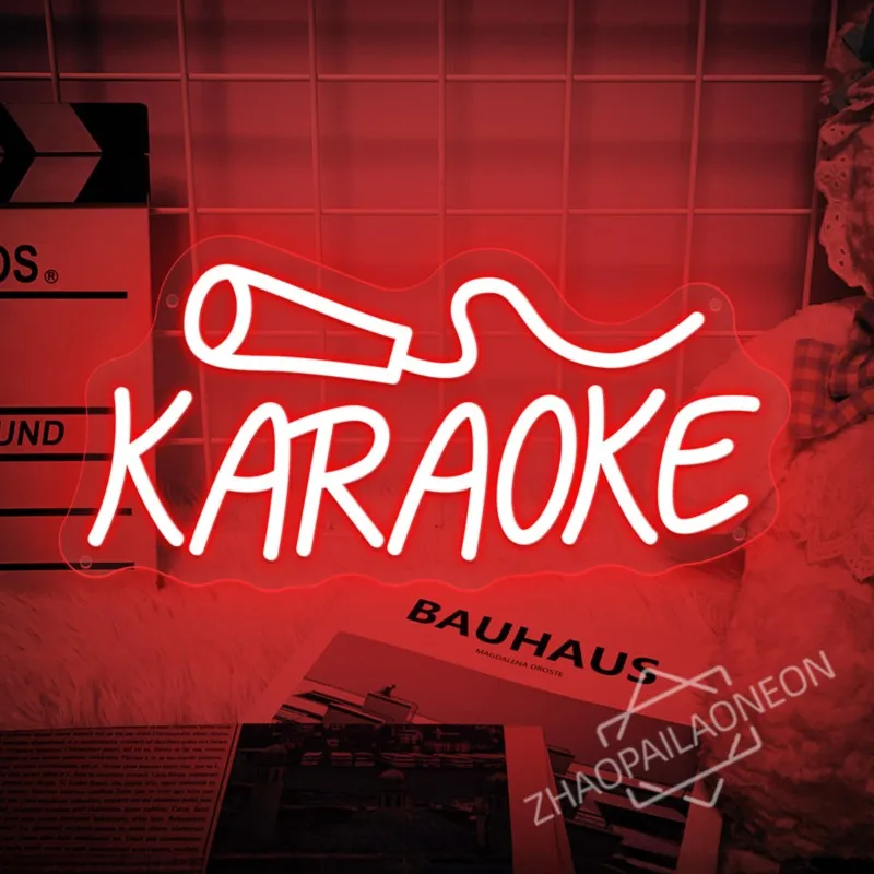 

Караоке светодиодные неоновые вывески микрофон неоновый свет украшение стены музыкальный бар паб караоке вечерние украшения светодиодная подсветка вывеска подарки