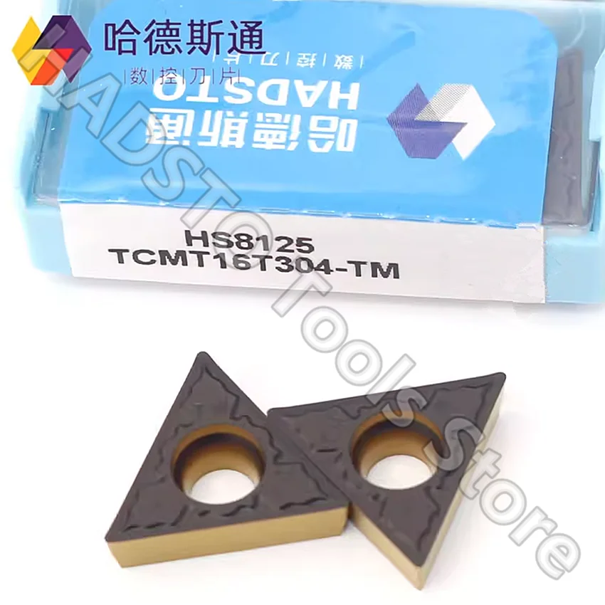 TCMT16T304-TM HS8125 TCMT16T304-TM TCMT16T304 TCMT32.51 HADSTO CNC carbide inserts Turning inserts CVD coating For Steel