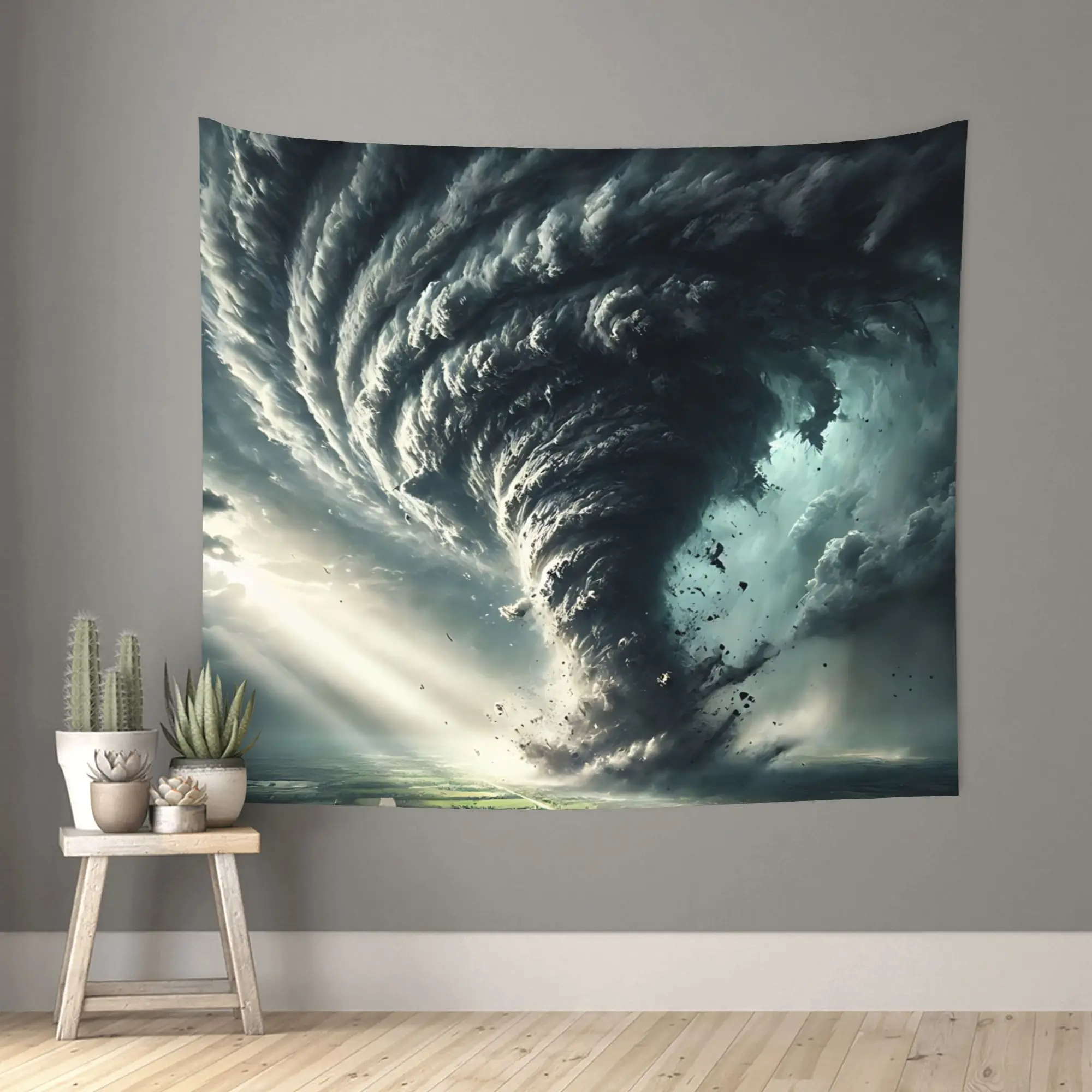 Cool Tornado Pattern Customized Tapestry  Wall Hanging Blanket Tapestry Home Decor Items Wall Decorations
