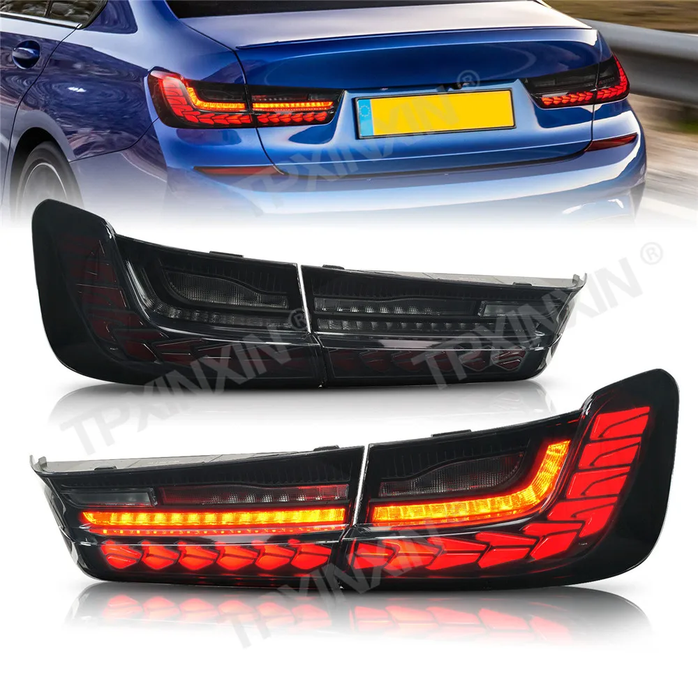 Upgrade LED Tail Light Assembly For BMW 3 Series G28 G20 2019-2022 Dragon Scale Style Flow Steering Modification