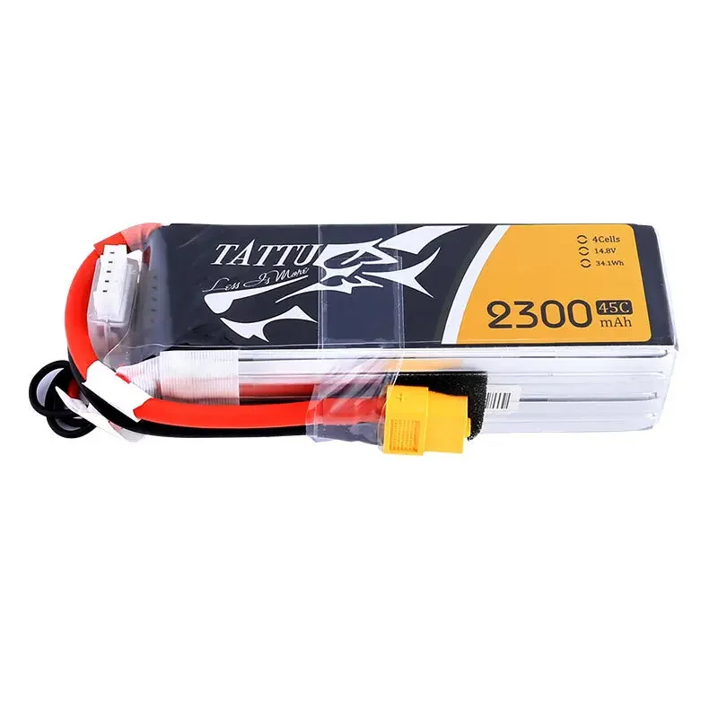 FPV سباق بطارية توصيل خارجي TATTU 2300mAh 3S 4S ارتفاع معدل التفريغ بطارية ليبو للطائرات النموذجية كوادكوبتر مولتيروتور