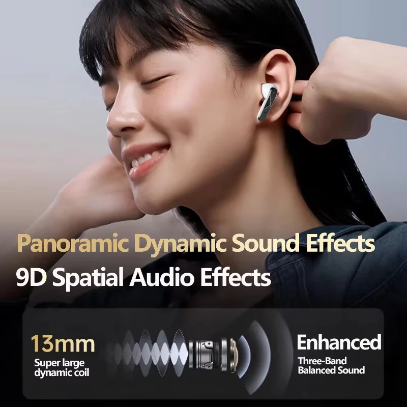 سماعات لينوفو LP49 AI ترجمة لاسلكية تعمل بالبلوتوث 5.4 للحد من الضوضاء HD سماعات أذن للمكالمات مكتب السفر ترجمة في الوقت الحقيقي