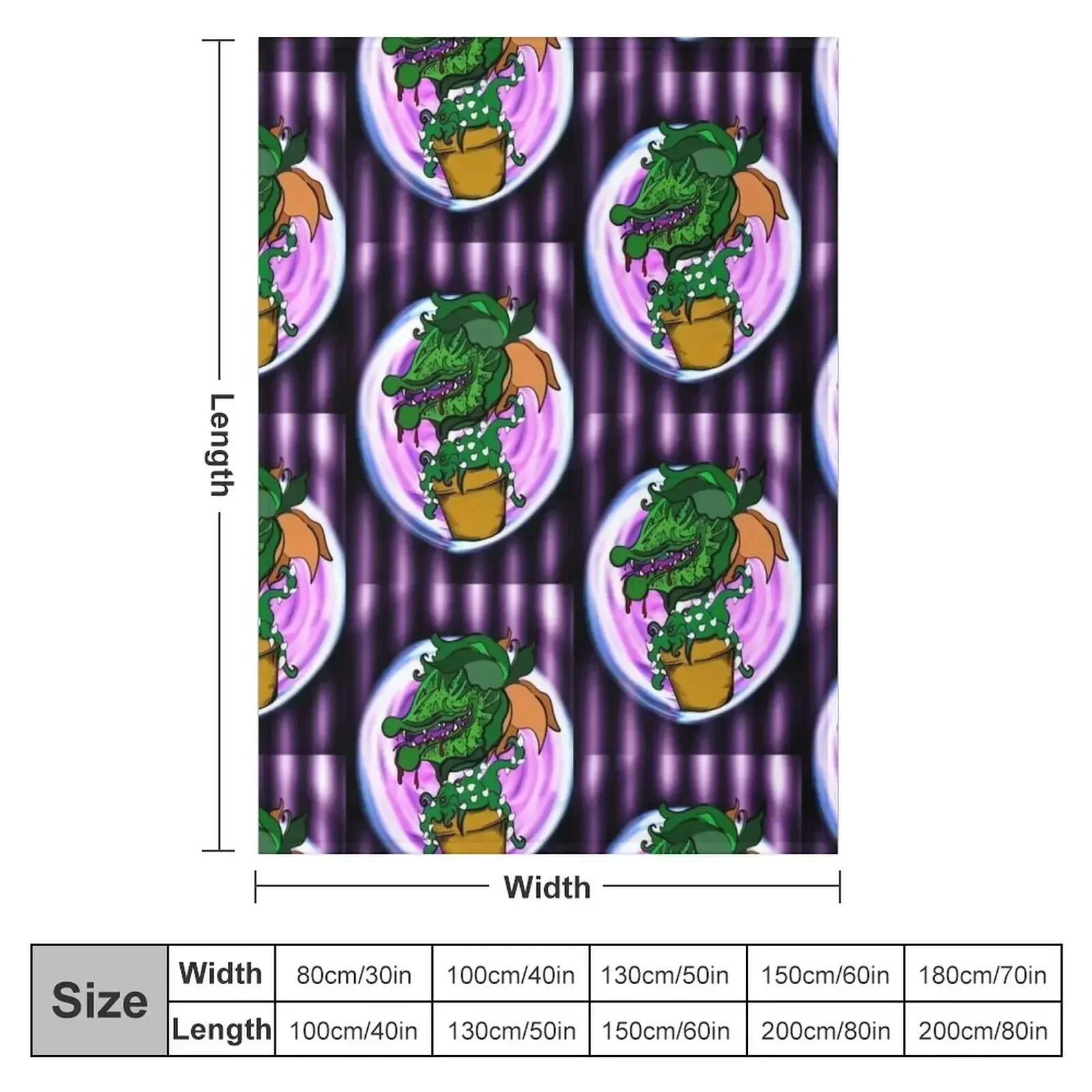 Audrey2 of the little shop of horrors Throw Blanket couch cozy soft plush fuzzy picnic outdoor blanket