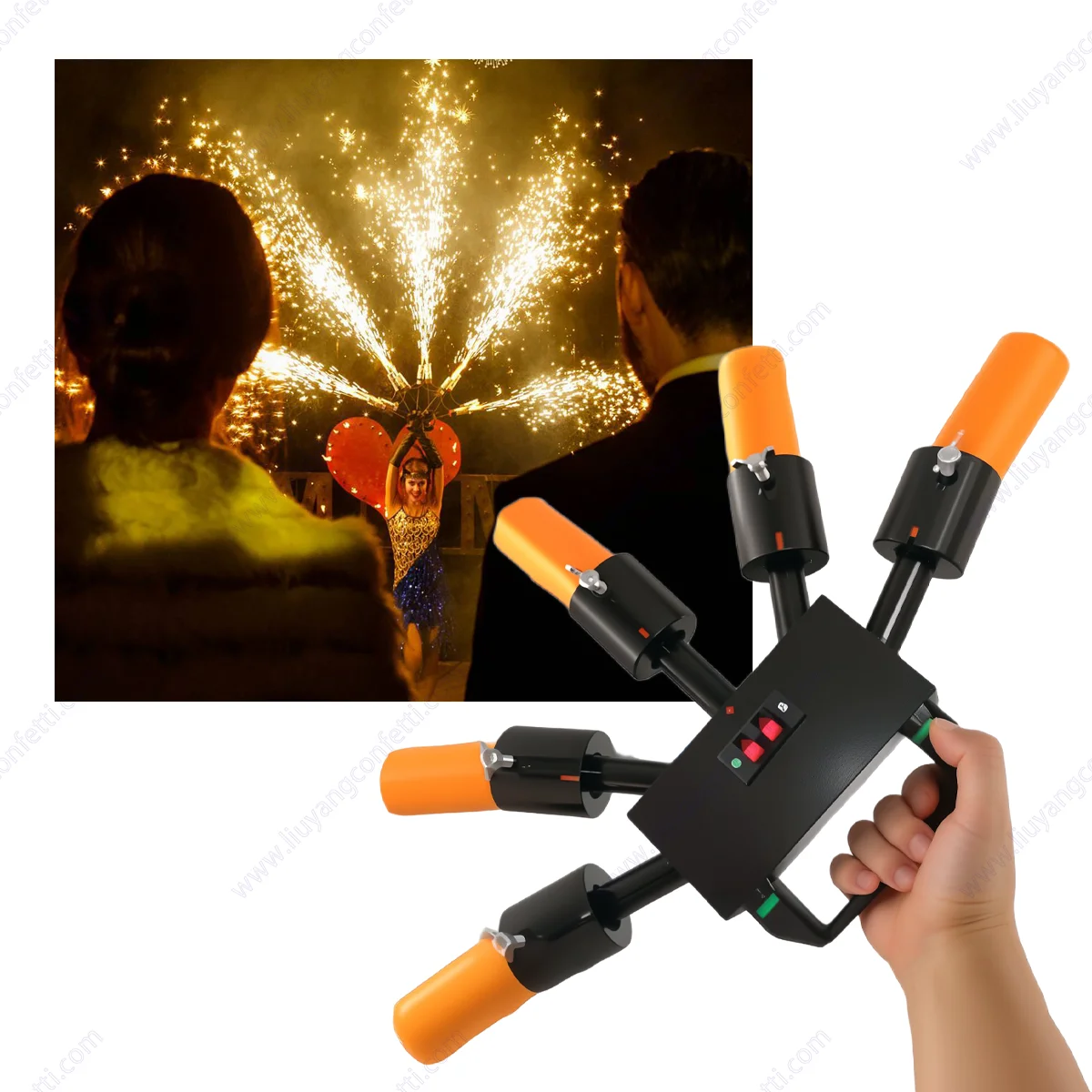Wedding Machine Special Fan Stage Effect Equipment Ignition System Fire Show Event Concert Magic Party Night Club Dance Bride FX