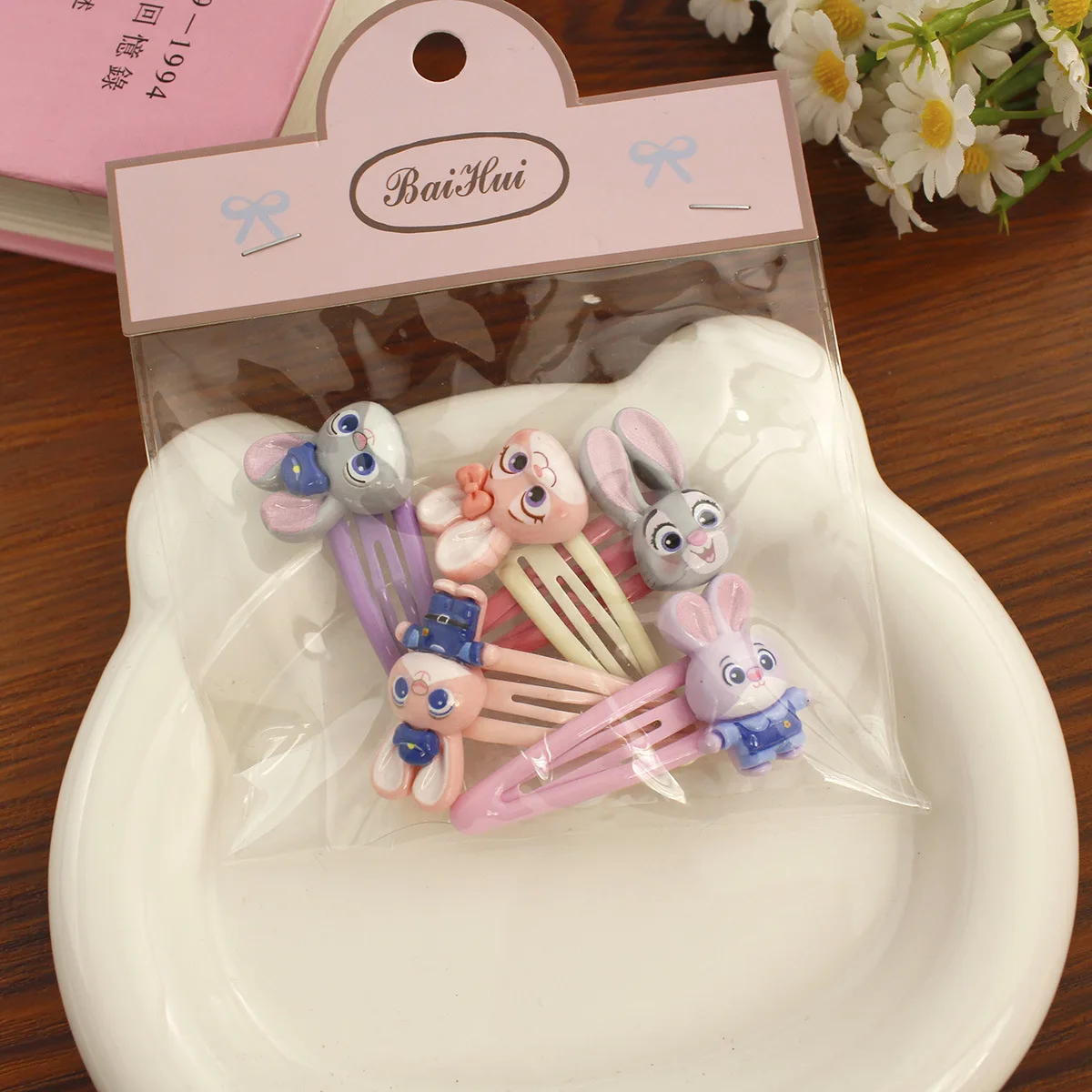 5 Buah untuk Zootopia2 Ikat Rambut Jepit Rambut Aksesori Rambut Lucu Anak-anak Jepit Rambut Cetak Hadiah Ulang Tahun Minimalis