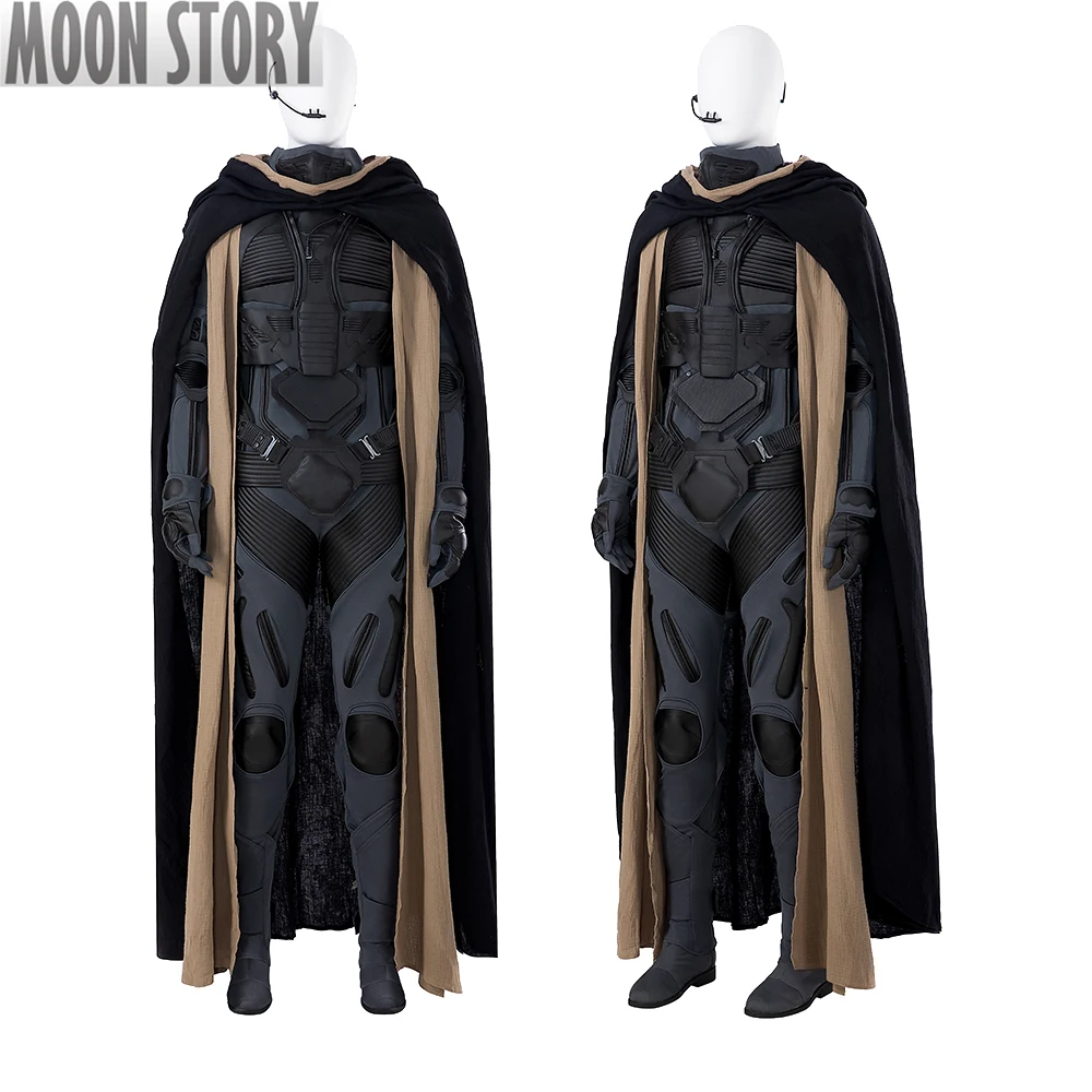 News The Hero Aka Dune 2 Cosplay Costume Paul Atreides Jumpsuit With Vest Bodysuit With Cape Mask Halloween Outfit Full Set