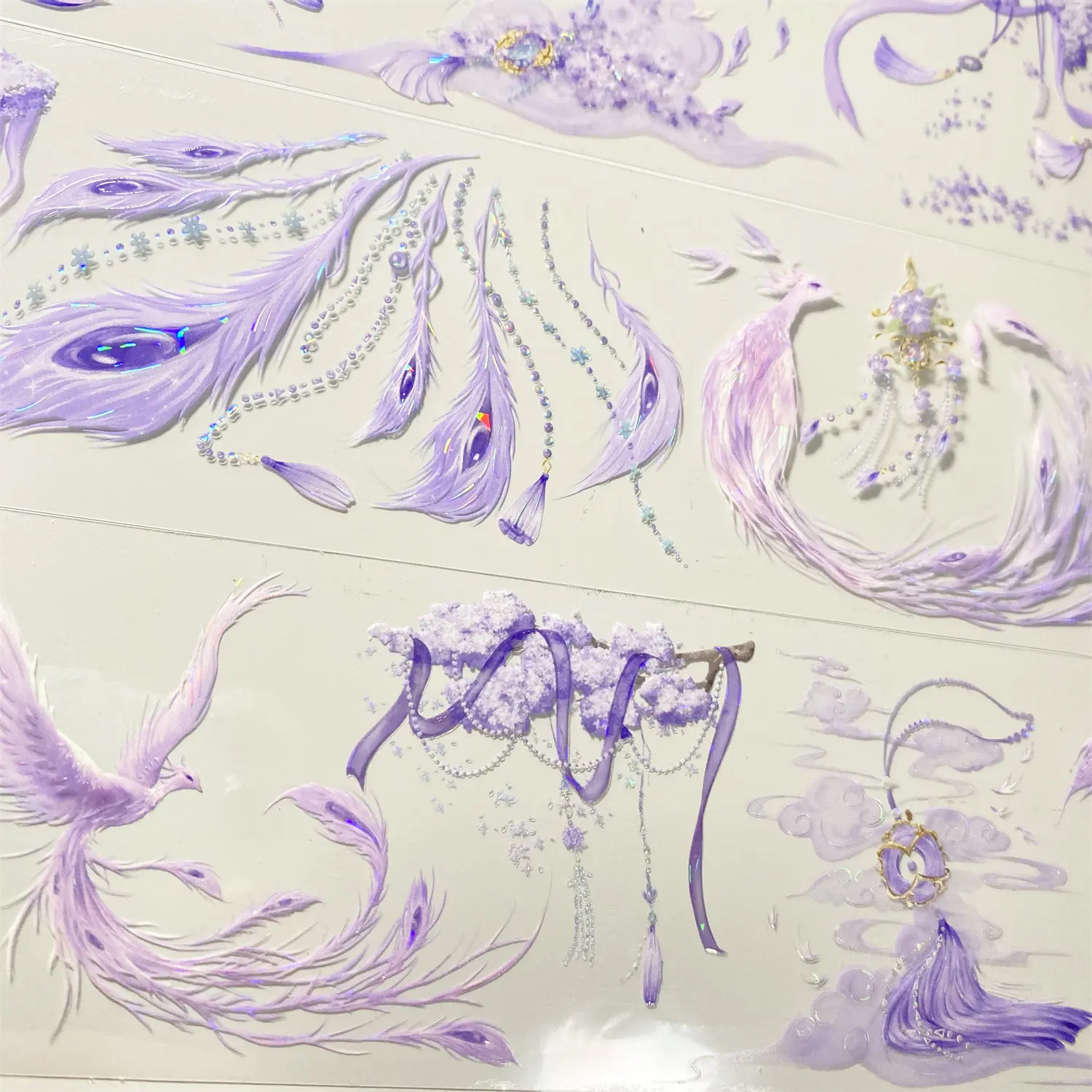 

Декоративная лента васи для дневника, бусины-павлины, перья феникса, винтажные наклейки для скрапбукинга, коллажей, карточек