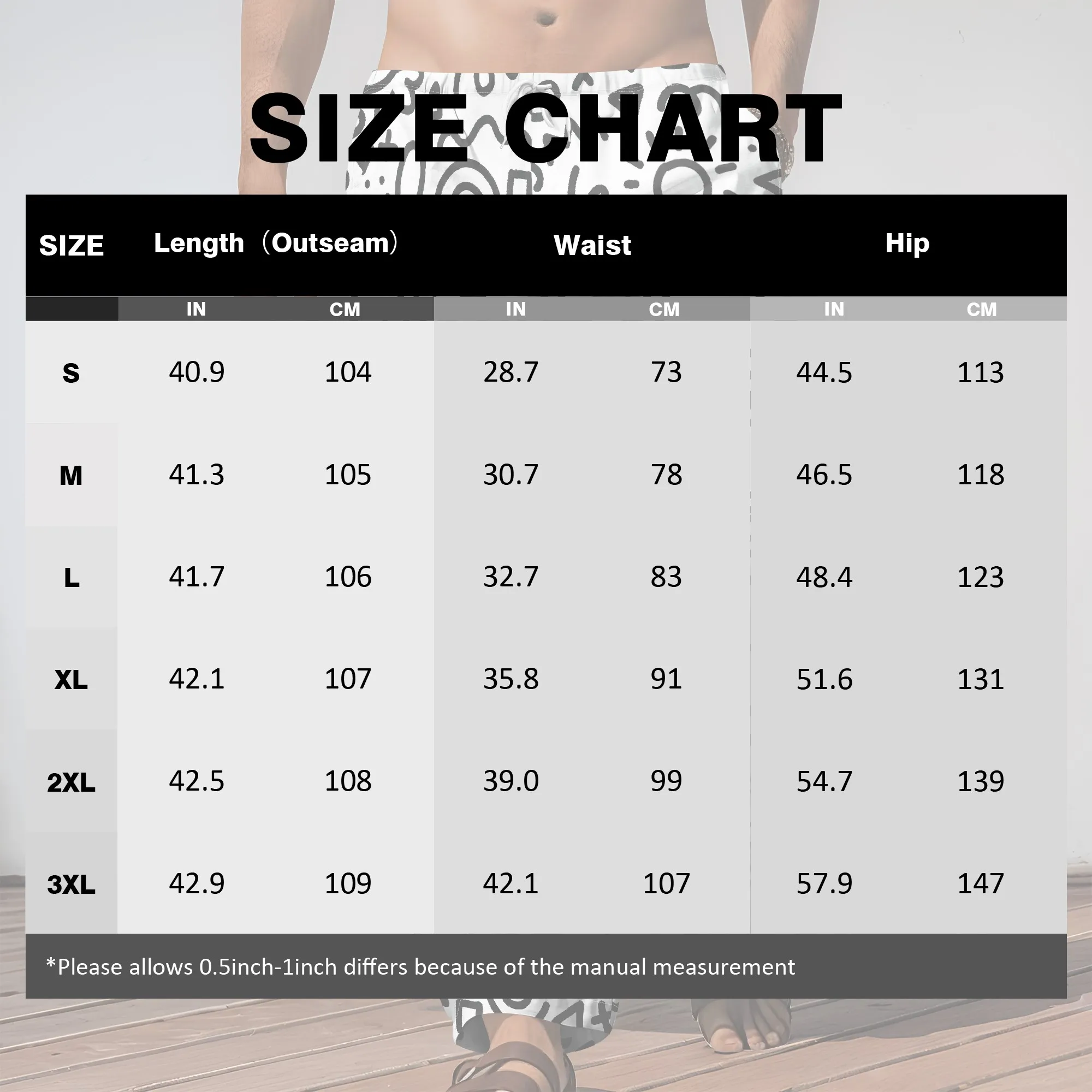 YEAE Zwarte broek met schetspatroonprint voor heren Zomer casual losse broek met trekkoord