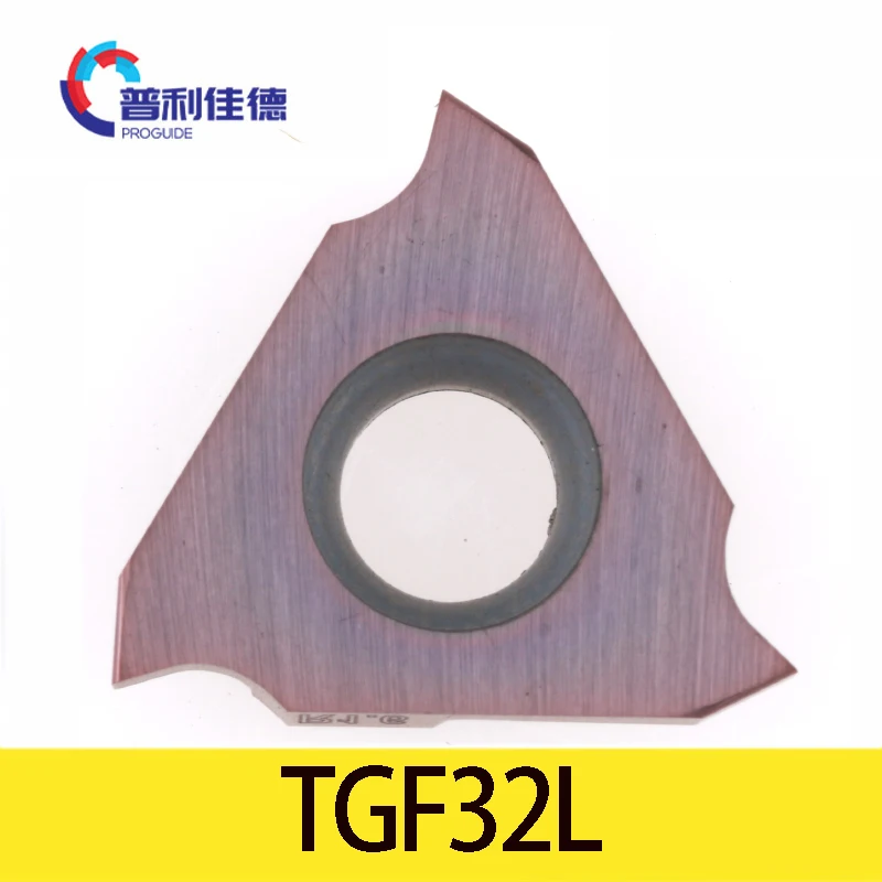 10PCS TGF32 Left 0.5 1.0 2.0 mm Width TGF32L120 CNC Lathe Processing Stainless Steel Machining Finish Grooving Carbide Inserts