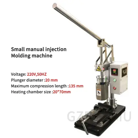 RT-129 수동 수직 사출 성형기 220V PVC PP PE ABS 다양한 재료를 위한 소형 데스크탑 플라스틱 성형 기계