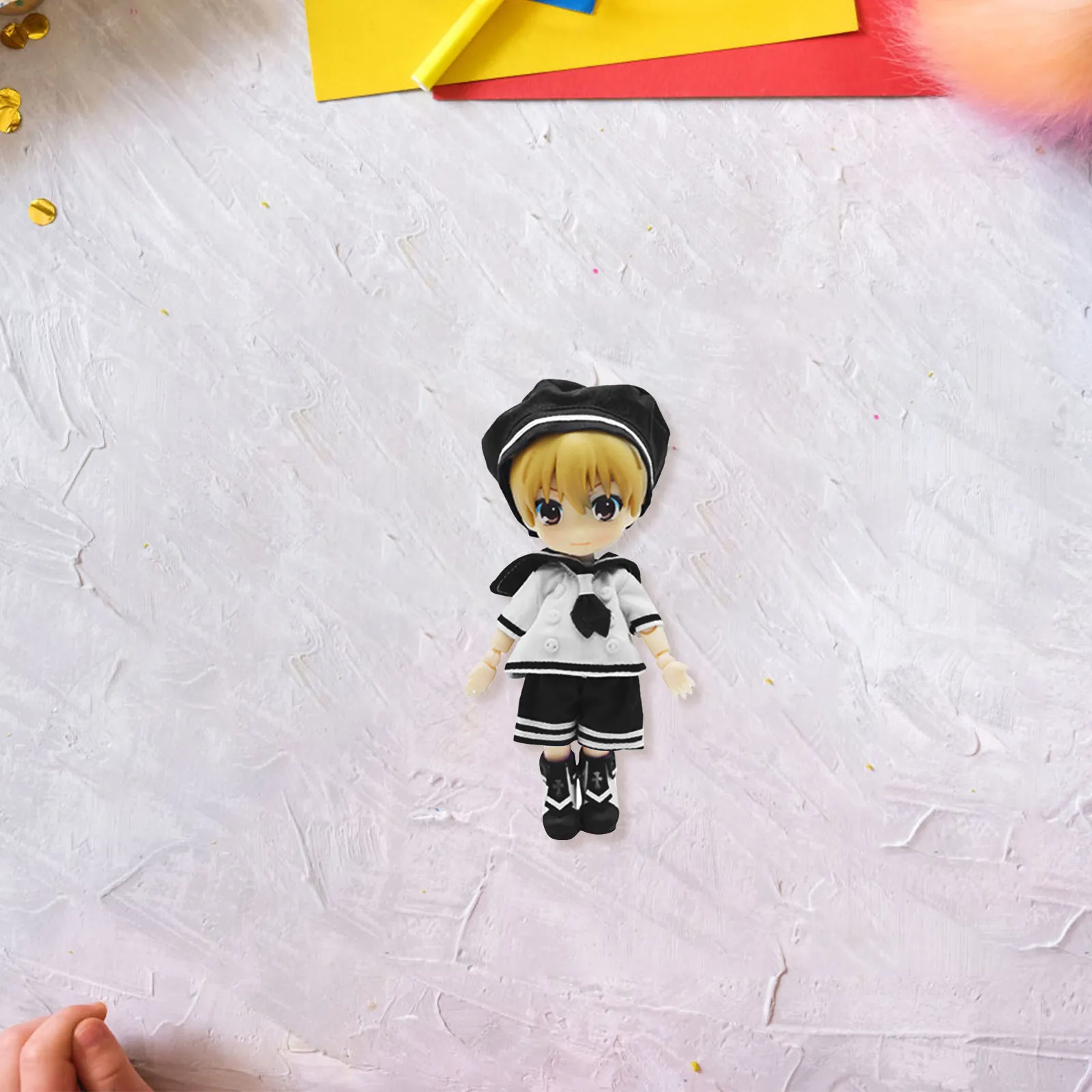 

1Set Sailor Suit Bjd Clothes Set Easy Wear Dress Up Clothing Kit Festival Outfit Cosplay Apparel for Small Ball Jointed
