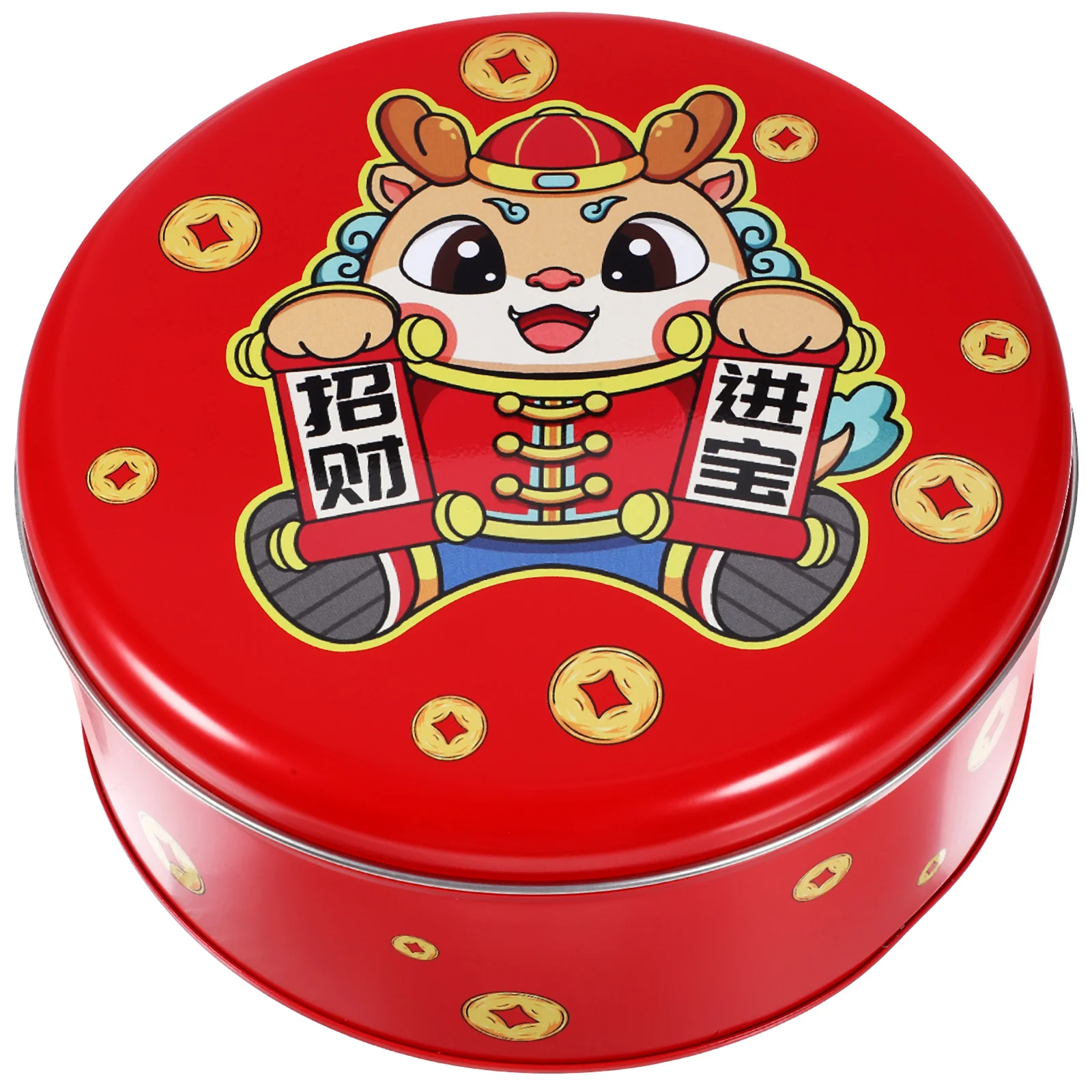 Biscuit Box Tinplate Candy Jar Cookie Christmas Tins Chinese New Year Decoration Storage Containers