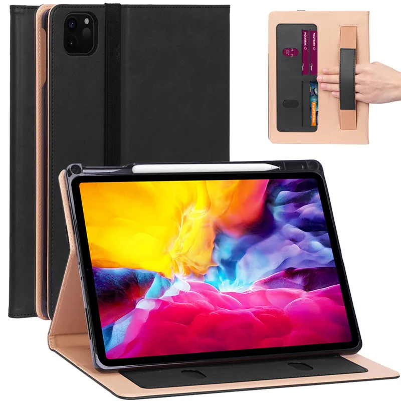 

Складной чехол для iPad Pro 11 2020, кожаный чехол для планшета для iPad Pro 11, чехол 2020 с держателем для карандашей Funda