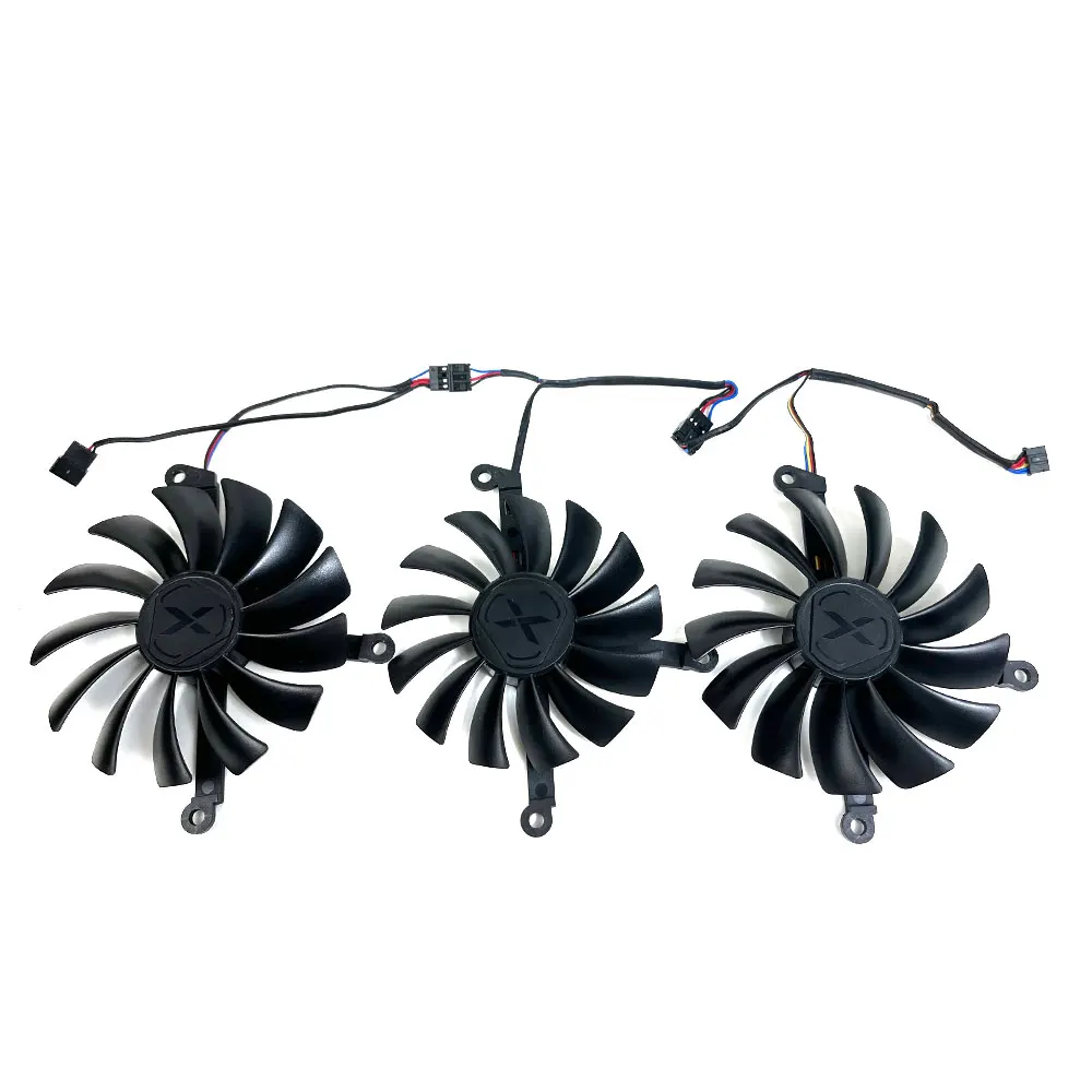 Imagem -04 - Ventilador de Refrigeração da Placa Vídeo Original 3fan Cf9015u12d Cf1015u12d Xfx rx 6800 rx 6800xt rx 6900xt Velocidadester Merc 319