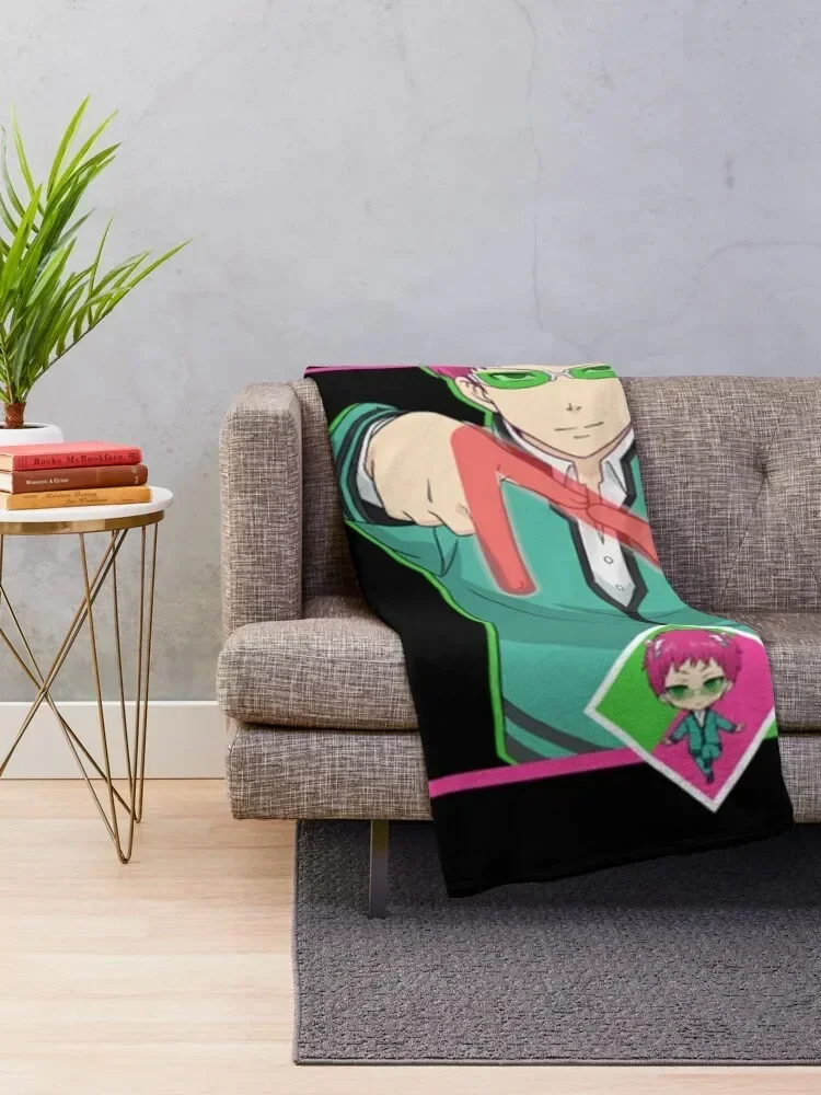 Saiki K T-ShirtThe Disastrous Life of Saiki K. - Saiki Kusuo Throw Blanket Beautifuls Summer Fashion Sofas Flannel Blankets