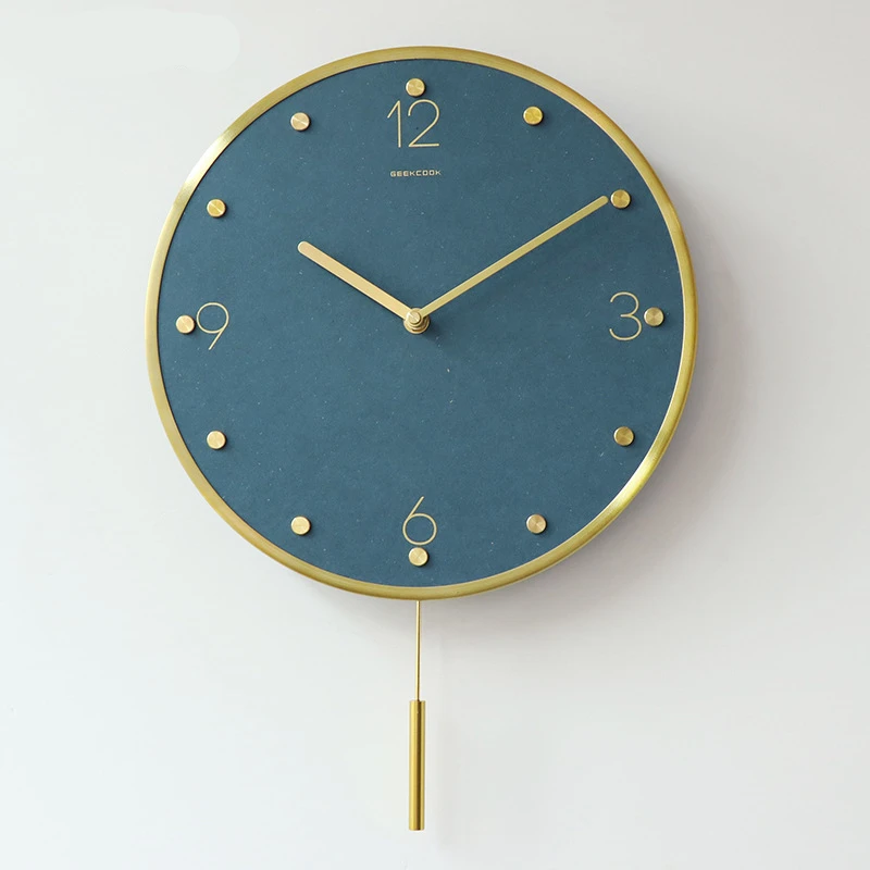 Homhi Metal Modern Wall Clock Decor Horloge Murale Decoracion Para El Hogar Room Aesthetic Bell Wall Clock HSZ-507