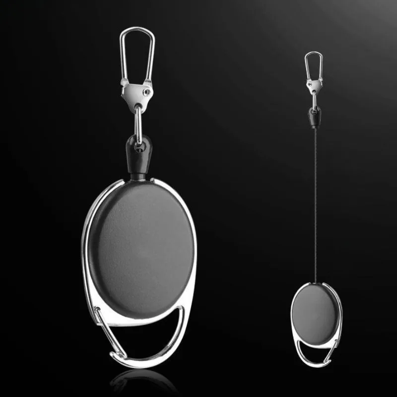 

1 шт., катушка для значка овальной формы, уличная приманка, брелок для рыбалки, зажимы, сплошной цвет, легко тянуть, анти-потерянный идентификационный пропуск, катушки для значков