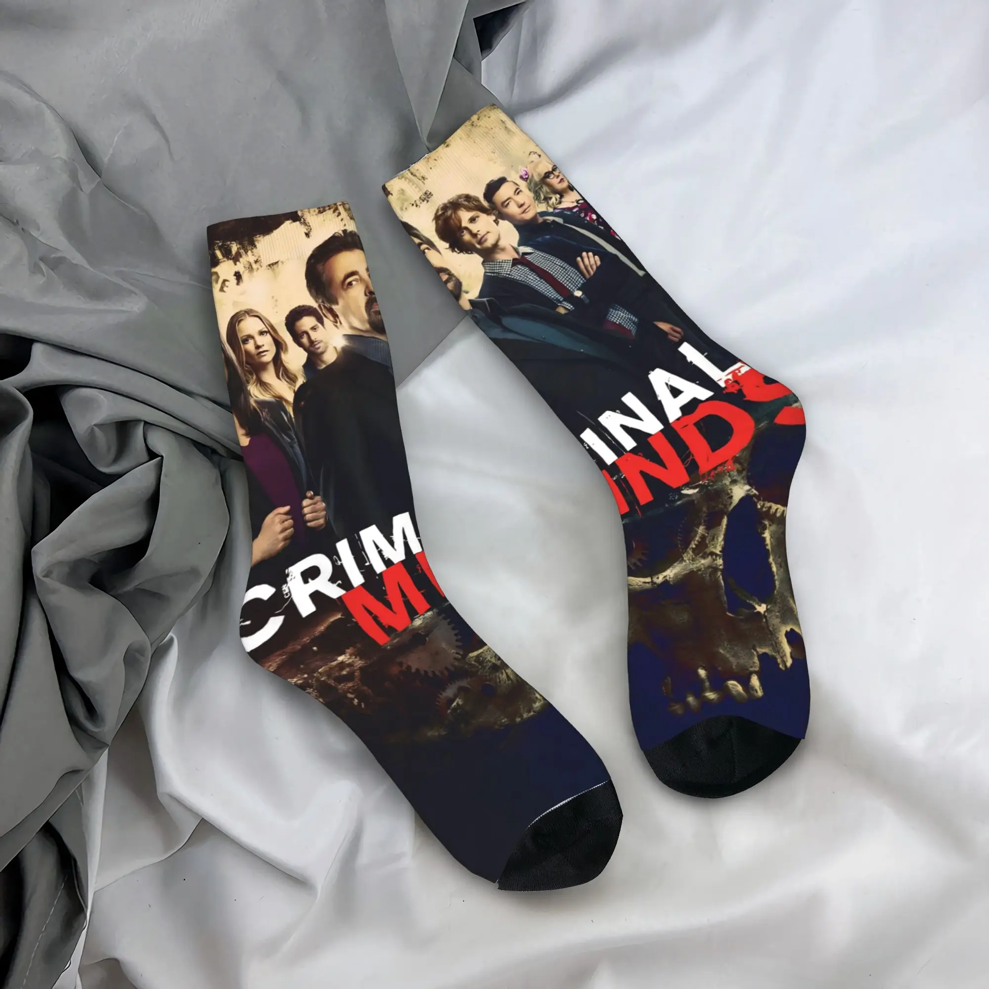 

Чулки Criminal Minds Spencer Reid, модные носки с узором, зимние противоскользящие носки, дышащие носки для пар, спорта на открытом воздухе