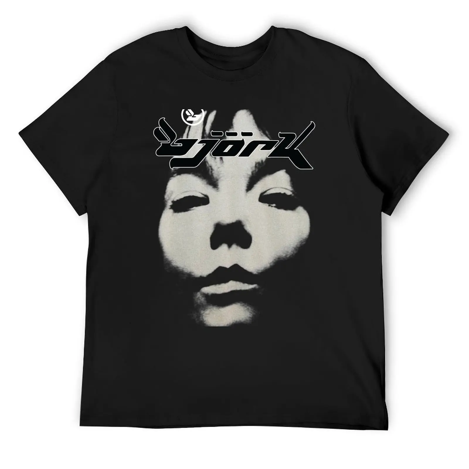 

Bjork Homogenic Vintage Face Logo (Black / White) T-Shirt quick drying Aesthetic clothing mens clothing