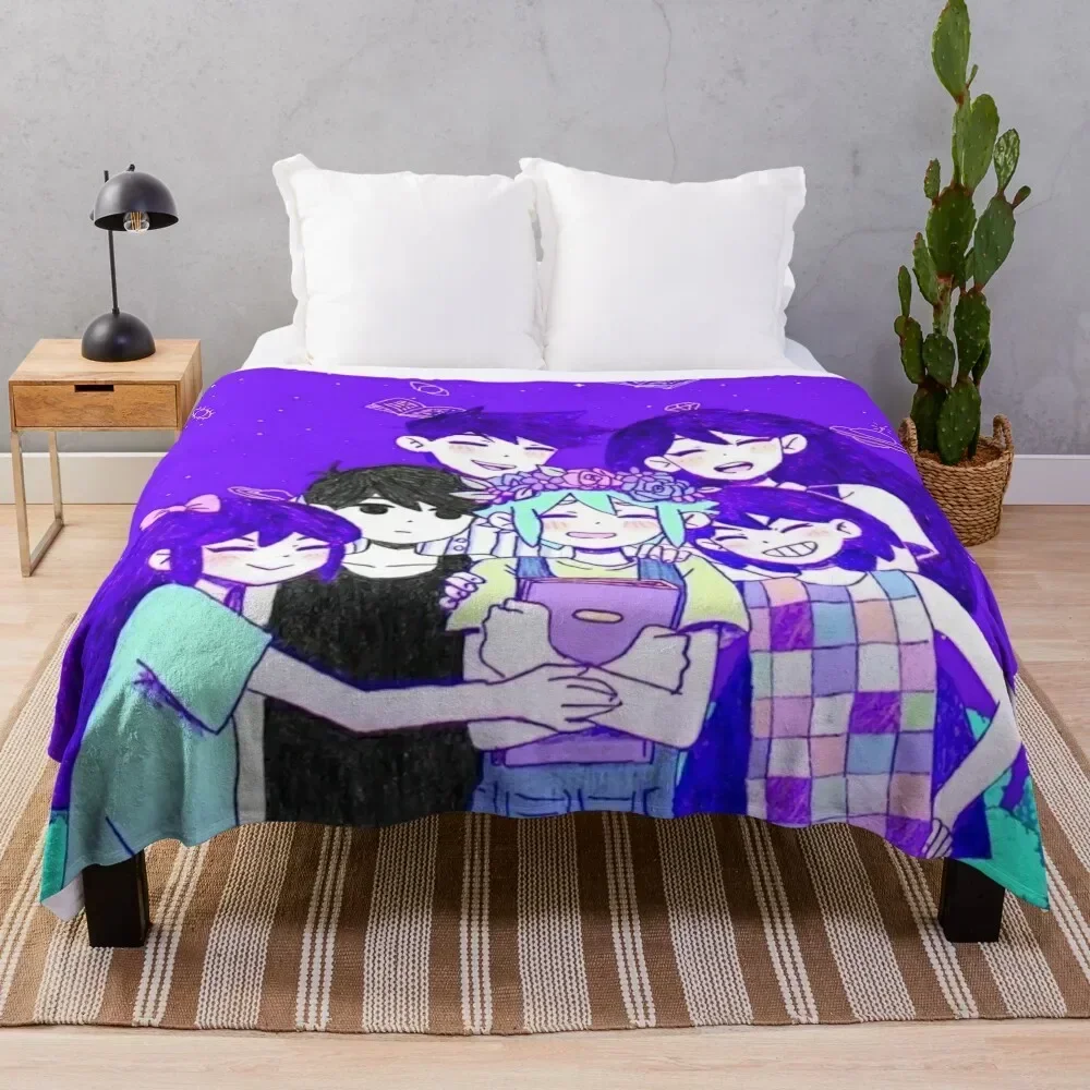 Omori and Friends Throw Blanket Year Round Soft Comfortable Blanket for Home
