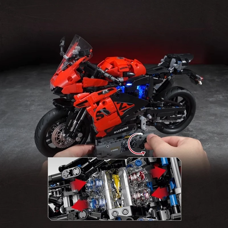 Keeppley 오토바이 블록 창의적인 수제 완구 모델 데스크탑 장식 생일 선물