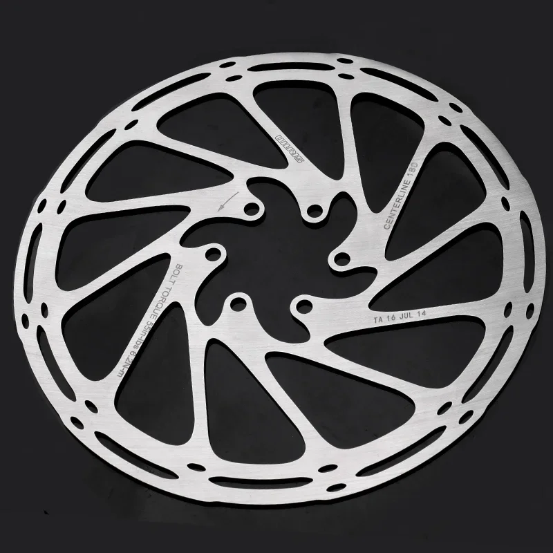 Bicycle Disc Brake Rotor 160 180 mm One-piece Molding Bike Hydraulic Brake Part Strong Heat Dissipation With 6 T25 Bolts