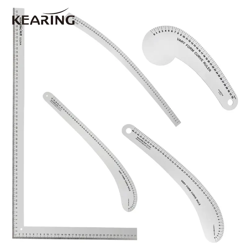 Kearing Vary Form Curve Ruler Aluminum Patchwork Ruler Sewing Tool Measure Tailor Drawing Template DIY Sewing Accessories