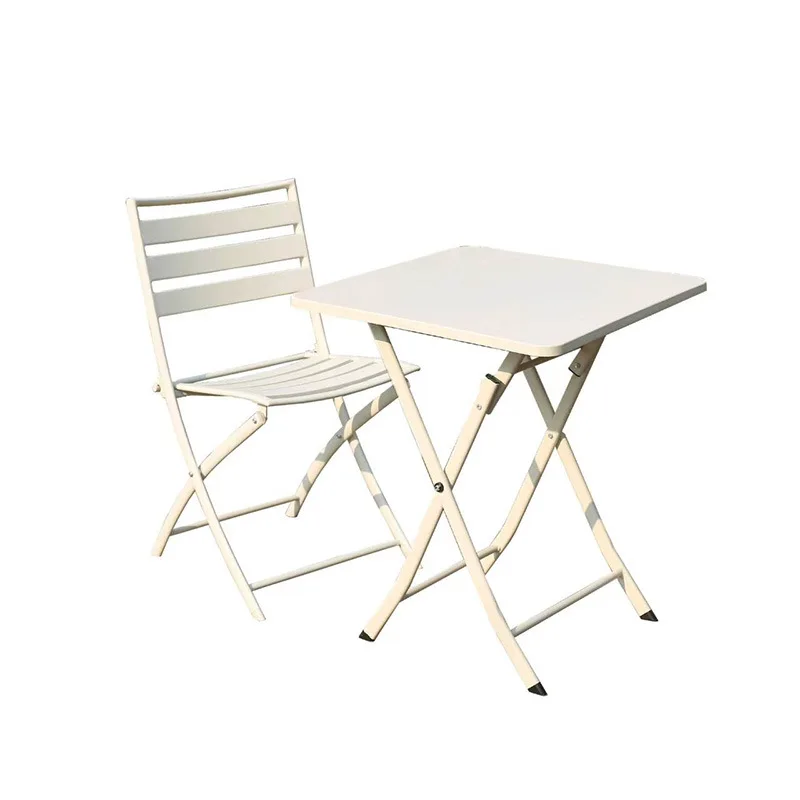 

Simple light luxury simple milk tea shop table and chair courtyard leisure small tea table three-piece set Nordic outdoor foldin