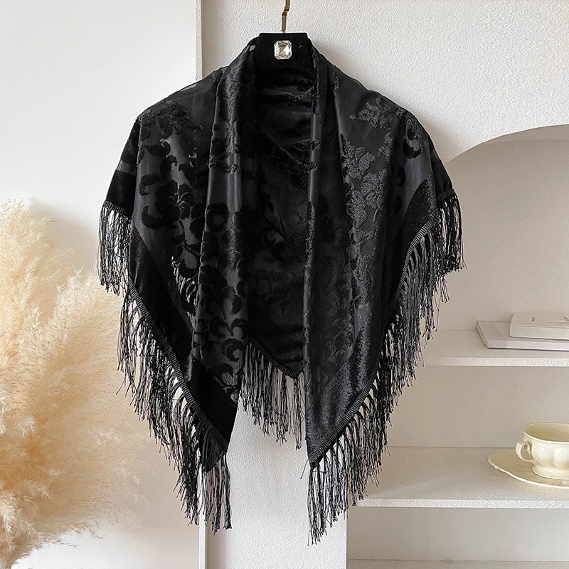 

Новинка 2023 года, универсальный женский шелковый шарф с градиентом цвета Bufanda, весенне-осенняя шаль и женский шарф с запахом