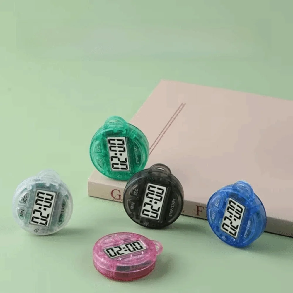 Professional LCD Display Digital Timer Portable Handheld Countdown Timer Multi-Function Count Up Down Keychain Timer Fitness
