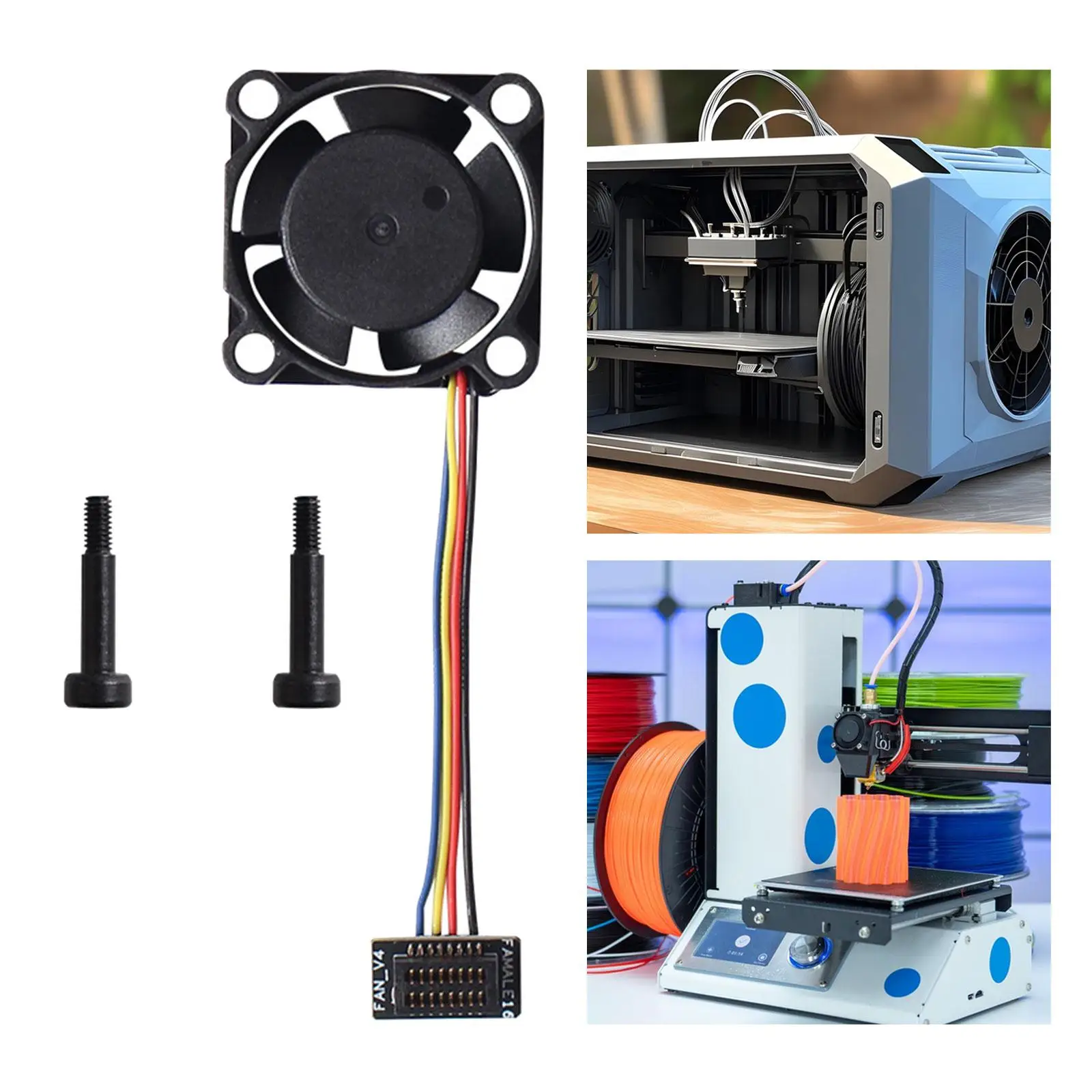 Extruder Hot End Cooling Fan Easily Install Assembly Direct Replacement