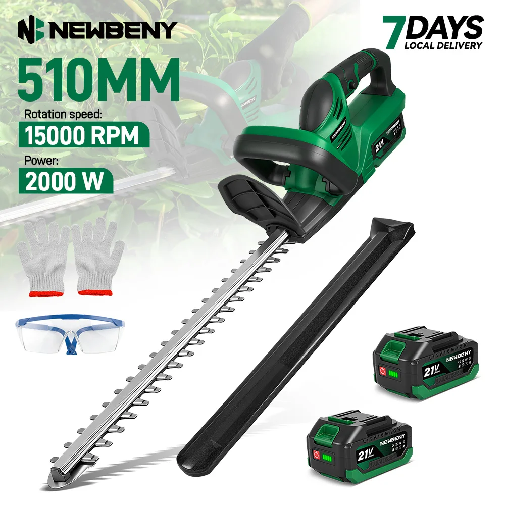 NEWBENY 2000W Akku-Heckenschere, 15000 U/min, Astsäge, Rasenmäher, Garten-Trimmwerkzeug für Makita 21V Akku