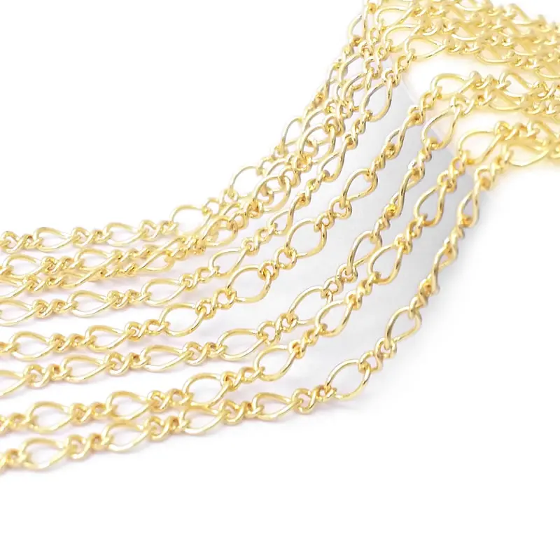18K Gold Color Figaro Chains Necklace Chains High Quality Diy Accessories Jewellery Making Materials Rosediy Official Store