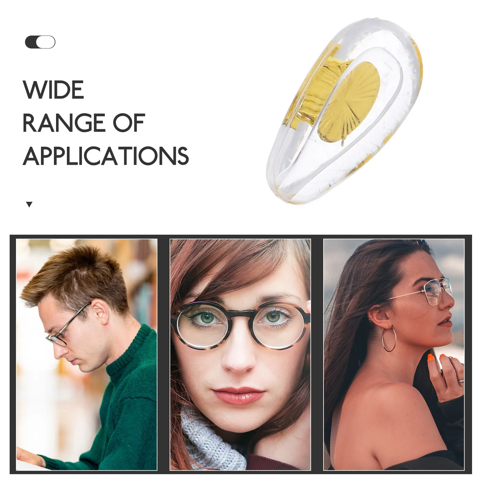 6 Pairs Glasses Nose Pads Eyeglass Repair Tools Replacements Bridge for Eyeglasses Rubber Comfortable