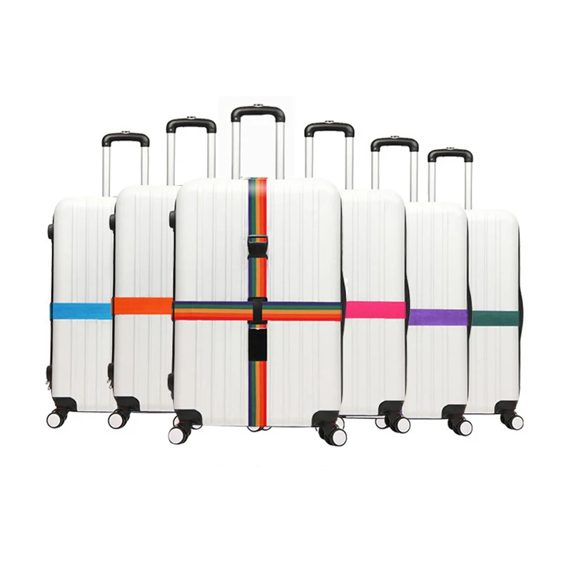 Cinghia per bagagli regolabile 1 pz Cintura da imballaggio Accessori essenziali da viaggio Forniture per valigie Cintura fissa Tracolla per valigia fissa a croce