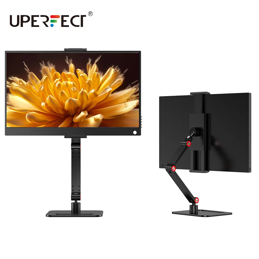 

UPERFECT Ustand D9 Flexible Steel Spring Clip For 13.3-17.3" Portable Monitor Bracket 360° Adjustable External Vertical Screen