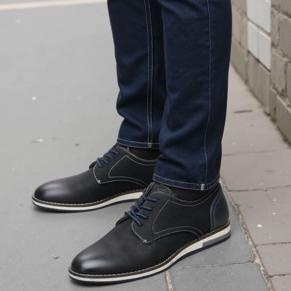 

Men Leather Shoes Brand 2026 Comfortable Fashion Leather Shoes Men